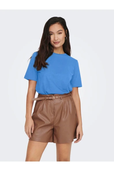 Only   ONLONLY S/S TEE JRS NOOS Kadın Mavi T-Shirt - 15270390 ürün görseli 1