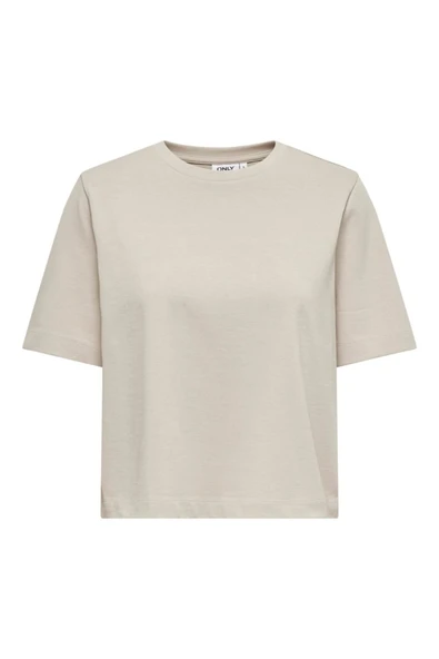 Only   ONLSILVINA S/S TOP SWT Kadın Bej Sweatshirt - O15324994 ürün görseli 1