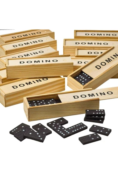 Ahşap Domino Seti - 28 Taş Kutulu - 1 Kutu ürün görseli 1