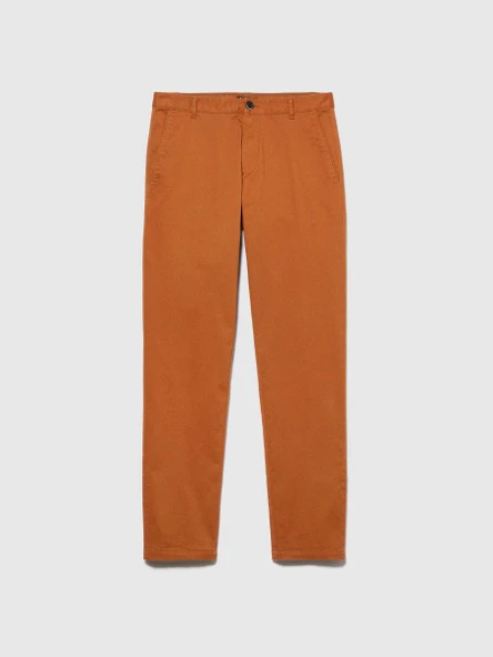 Sisley   Slim Fit Vintage Efekt Chino Pantolon Erkek Kahverengi T-Shirt - 323A4DM6SF02Y ürün görseli 1