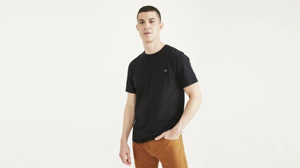 Dockers   T3 CREWNECK TEE BEAUTIFUL BLACK Erkek Yeşil T-Shirt - A3143 ürün görseli 1