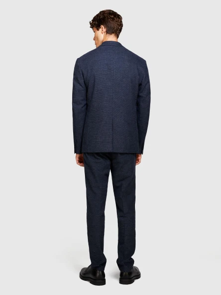 Slim Fit Çizgili Şardonlu Pantolon Erkek Krem T-Shirt - 323A4PDLSF03C ürün görseli 1