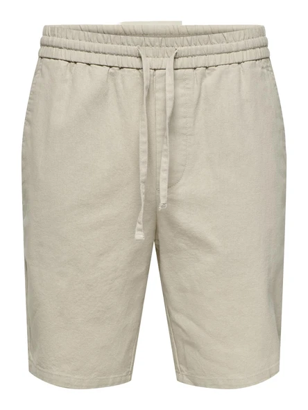 Only & Sons   ONSLINUS 0007 COT LIN SHORTS NOOS Erkek Gri Şort - 22024967 ürün görseli 1
