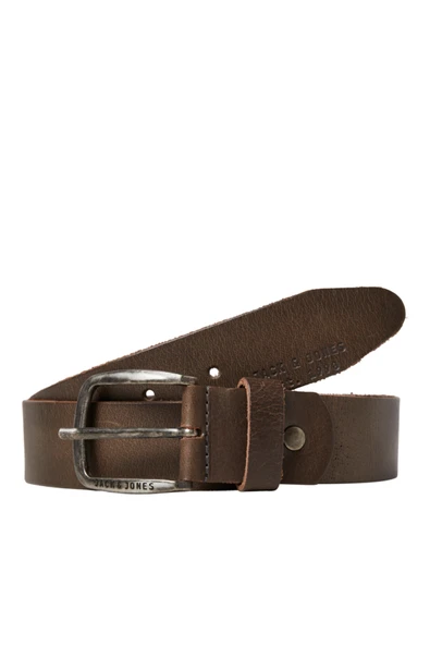 Jack & Jones   JACPAUL LEATHER BELT NOOS Erkek Koyu Gri Kemer - 12111286 ürün görseli 1