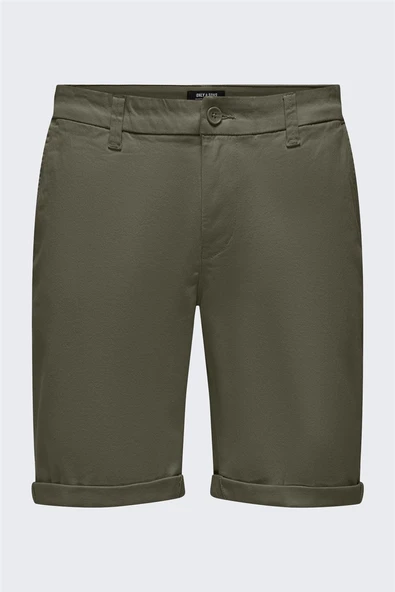 Only & Sons   ONSPETER LIFE REGULAR 0013 SHORTS NOOS Erkek Yeşil Şort - 22027905 ürün görseli 1