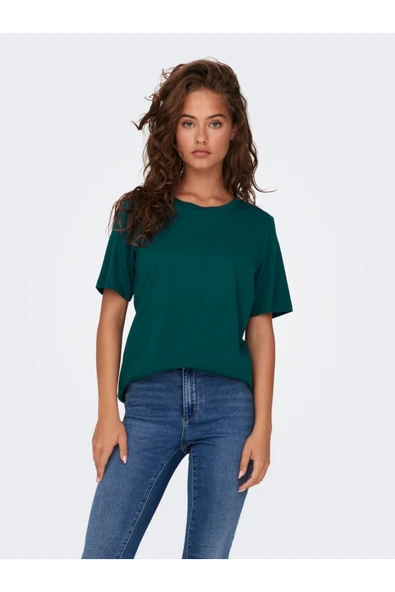 Only   ONLONLY S/S TEE JRS NOOS Kadın Mavi T-Shirt - 15270390 ürün görseli 1