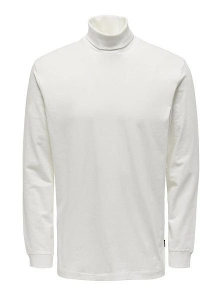 Only & Sons   ONSTHOR REG ROLL NECK Erkek Beyaz Sweatshirt - 22026436 ürün görseli 1