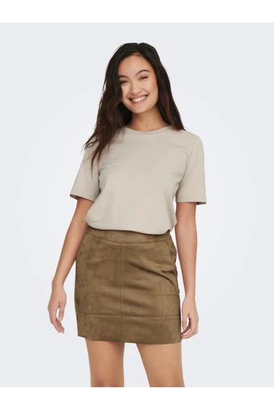 Only   ONLONLY S/S TEE JRS NOOS Kadın Gri T-Shirt - 15270390 ürün görseli 1