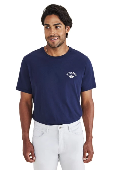 Dockers   GRAPHIC TEE 1 FAN TEE BEAUTIFUL BLACK (L Erkek Mavi T-Shirt - A1103 ürün görseli 1