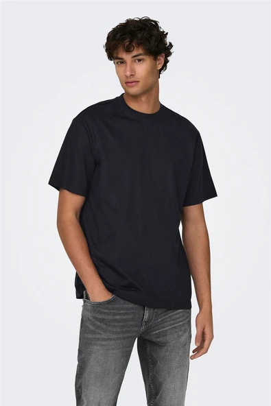 Only & Sons   ONSFRED LIFE RLX SS TEE NOOS Erkek Siyah T-Shirt - 22022532 ürün görseli 1