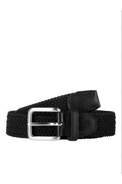 Jack & Jones   JACSPRING WOVEN BELT NOOS Erkek Siyah Kemer - 12118114 ürün görseli 1