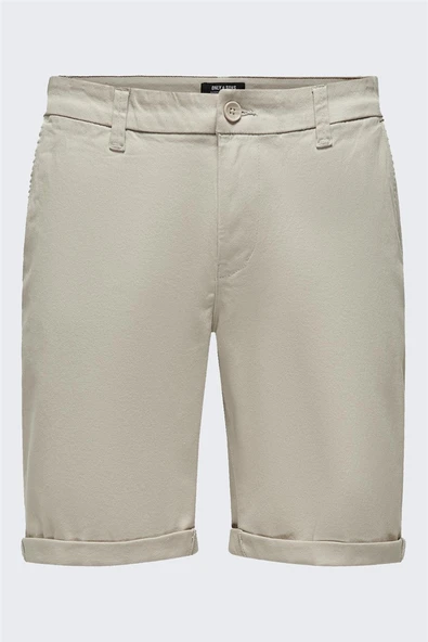 Only & Sons   ONSPETER LIFE REGULAR 0013 SHORTS NOOS Erkek Bej Şort - 22027905 ürün görseli 1