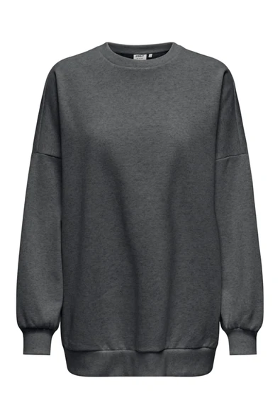 Only   ONLDAZE L/S OVERSIZE O-NECK SWT Kadın Gri Sweatshirt - 15335172 ürün görseli 1