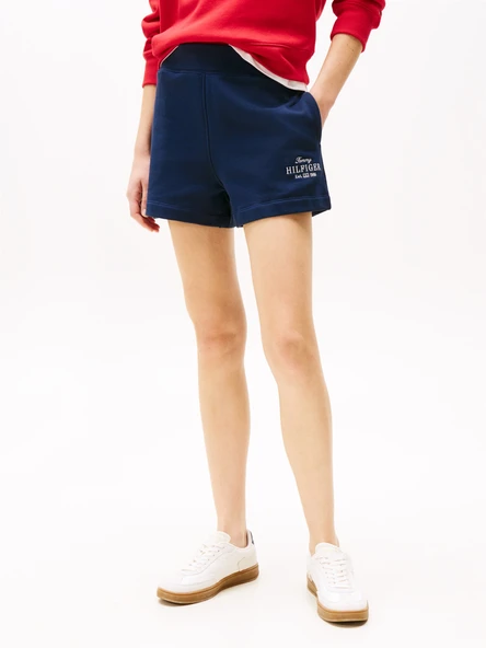 REG HILFIGER SWEATSHORT Kadın Mavi Şort - WW0WW45518 ürün görseli 1