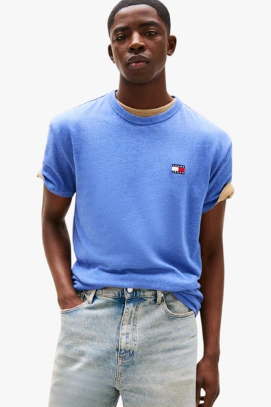 Tommy Hilfiger   TJM REG BADGE TEE EXT Erkek Mavi T-Shirt - DM0DM20322 ürün görseli 1