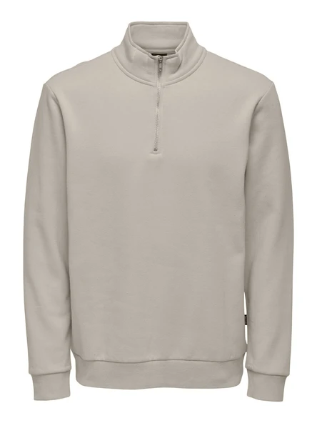 Only & Sons   ONSCERES HALF ZIP SWEAT NOOS Erkek Gri Sweatshirt - 22019055 ürün görseli 1