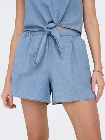 Only   ONLNOVA AZURE YASMIN SHORTS PTM Kadın Mavi Şort - 15343206 ürün görseli 1