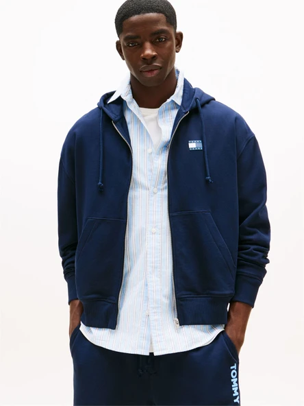 Tommy Hilfiger   TJM CRP NEW CLASSICS ZIP THR Erkek Mavi Sweatshirt - DM0DM21626 ürün görseli 1
