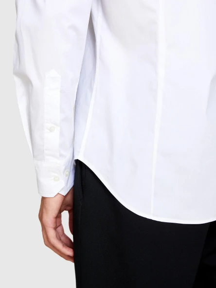 Sisley   Slim Fit Esnek Koton Gömlek Erkek Beyaz Gömlek - 323A5CNX5QL19 ürün görseli 1