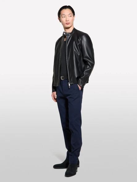 Sisley   Streç Pamuklu Logolu Slim Fit Chino Pantolon Erkek Lacivert Pantolon - 325P41C4SF052 ürün görseli 1
