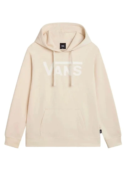 Vans   WM DROP V LOGO HOODIE-B Kadın Bej Sweatshirt - VN0A5HNP ürün görseli 1