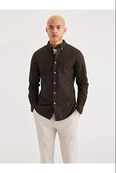 Dockers   T2 OXFORD SAVIER OXFORD DEEP FOREST PLAI Erkek Beyaz Gömlek - L29599 ürün görseli 1