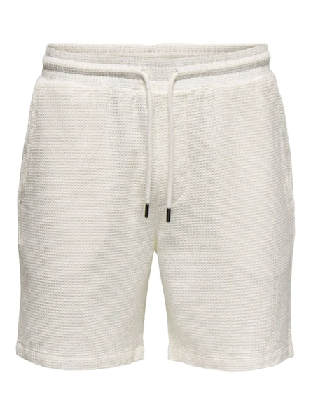 Only & Sons   ONSBERTIL WAFFLE SHORTS Erkek Beyaz Şort - OS22032055 ürün görseli 1