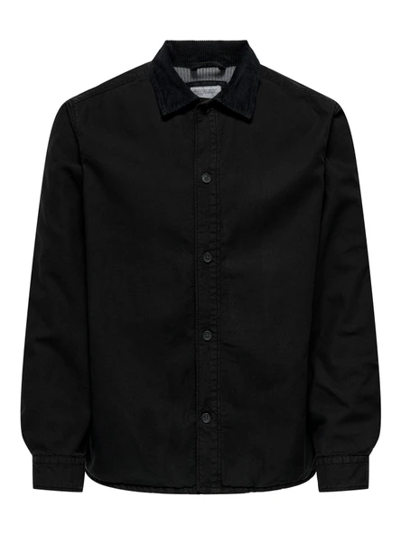 Only & Sons   ONSASTON WASH CANVAS OVERSHIRT Erkek Siyah  - 22030131 ürün görseli 1
