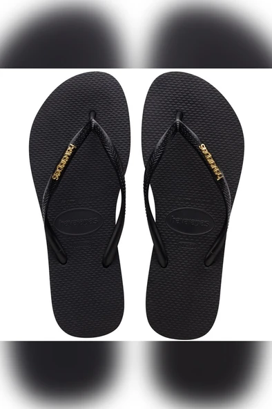 Havaianas   SLIM LOGO METALLIC Kadın Siyah Terlik - 4119875 ürün görseli 1