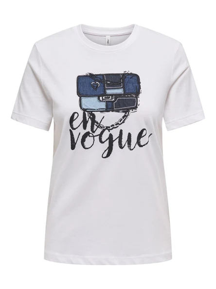 Only   ONLEMMA LIFE REG S/S LADY TOP JRS Kadın Bright White T-Shirt - 15329752 ürün görseli 1