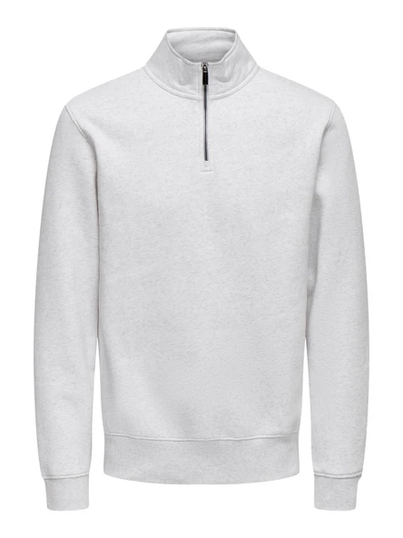 Only & Sons   ONSCERES HALF ZIP SWEAT NOOS Erkek Gray Sweatshirt - 22019055 ürün görseli 1