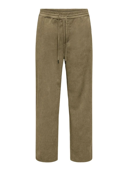 Only & Sons   ONSSINUS LOOSE CORDUROY 0111 PANT Erkek Kahverengi Pantolon - 22027421 ürün görseli 1