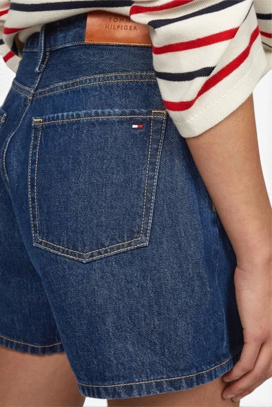Tommy Hilfiger   DNM MINI SHORT HW ACE Kadın Mavi Şort - WW0WW44385 ürün görseli 1