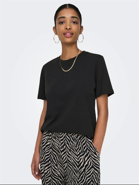 Only   ONLMONJA S/S TEE JRS NOOS Kadın Siyah T-Shirt - 15320892 ürün görseli 1