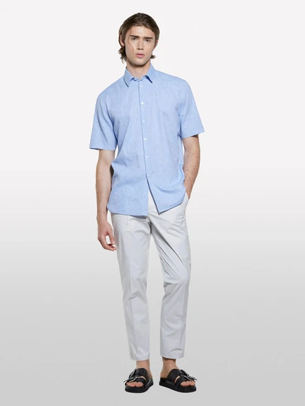 Sisley   Pamuk Karışımlı Slim Comfort Fit Paraşüt Kanvas Pantolon Erkek Gri Pantolon - 325P4YTWSF05D ürün görseli 1