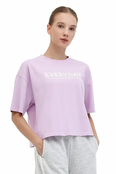 Lumberjack   5W WL FREYA 11SY790 5PR Kadın Mor T-Shirt - 102054402 ürün görseli 1