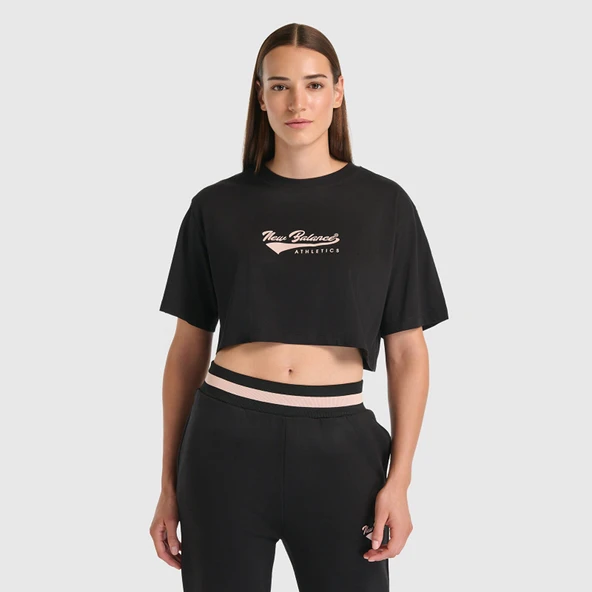 New Balance   NB Lifestyle Women Tshirt Kadın Siyah T-Shirt - WNT3509 ürün görseli 1
