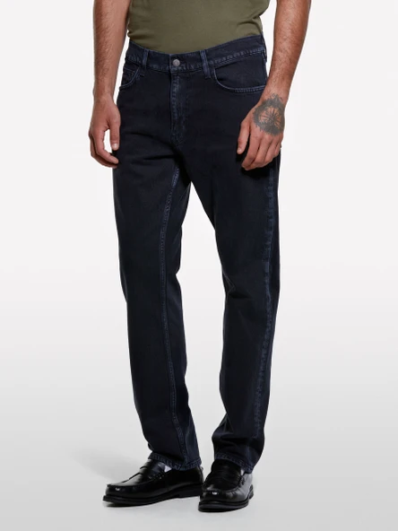 Sisley   Pamuk Karışımlı Taş Yıkama Regular Fit Denim Pantolon Erkek Krem Pantolon - 325A4TLASE02I ürün görseli 1