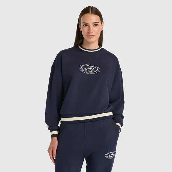 New Balance   NB Lifestyle Women Sweatshirt Kadın Lacivert Sweatshirt - WNC3501 ürün görseli 1