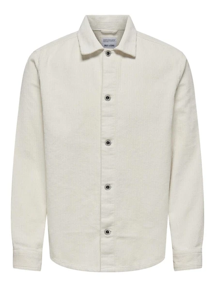 Only & Sons   ONSSANSON CORD OVERSHIRT Erkek Beyaz Gömlek - 22030732 ürün görseli 1