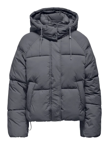 Only   ONLHOPE SHORT PUFFER JACKET CC OTW Kadın Gri Mont - 15322013 ürün görseli 1