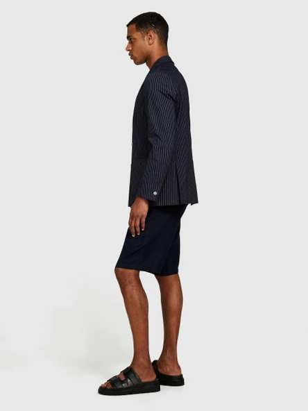 Sisley   %100 Keten Slim Fit Bermuda Şort Erkek Lacivert Şort - 324P4AGHS9010 ürün görseli 1
