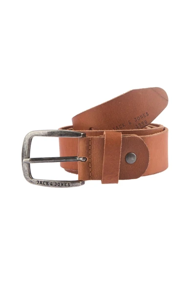 Jack & Jones   JACPAUL LEATHER BELT NOOS Erkek Kahverengi Kemer - 12111286 ürün görseli 1