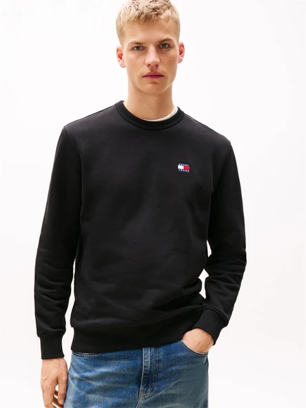 Tommy Hilfiger   TJM REG BADGE CREW EXT Erkek Siyah Sweatshirt - DM0DM20660 ürün görseli 1