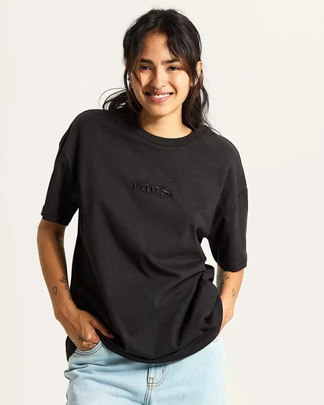 Vans   W ESSENTIAL OS TEE Kadın Siyah T-Shirt - VN000RAN ürün görseli 1