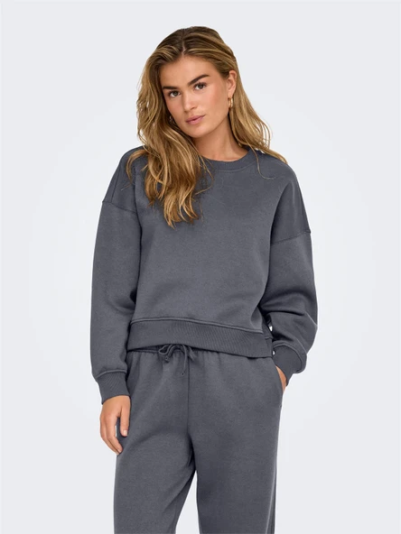 Only   ONLBEST LIFE L/S CREW NECK SWT NOOS Kadın Blue Sweatshirt - 15338727 ürün görseli 1