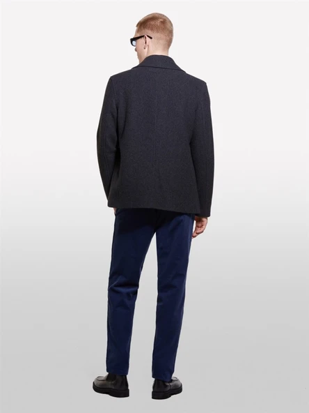 Sisley   Dar Kesim Büzgü İpli Kadife Jogger Pantolon Erkek Soluk Lacivert Pantolon - 324A41ZNSF04Q ürün görseli 1