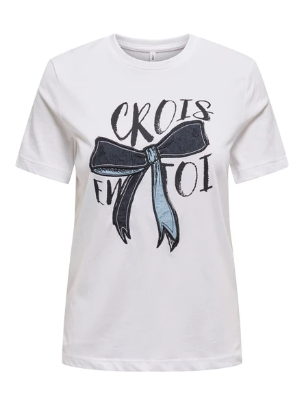 Only   ONLEMMA LIFE REG S/S LADY TOP JRS Kadın Bright White T-Shirt - 15329752 ürün görseli 1