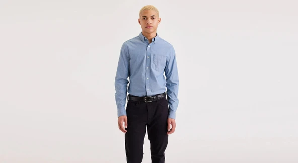Dockers   T3 OXFORD SLIM OAK TREE OXFORD DELFT PAT Erkek Yeşil Gömlek - A8816 ürün görseli 1