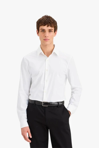 Dockers   WORKDAY LS SHIRT SLIM LUCENT WHITE Erkek Yeşil Gömlek - 0030R ürün görseli 1